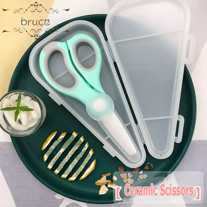 BRUCE Kéo Thức Ăn Cho Bé Đồ Dùng Cho Bé Ngoài Trời Bộ Đồ Ăn Cho Bé Hộp Cắt Hộp Bảo Quản Trẻ Sơ Sinh Hỗ Trợ Cho Ăn