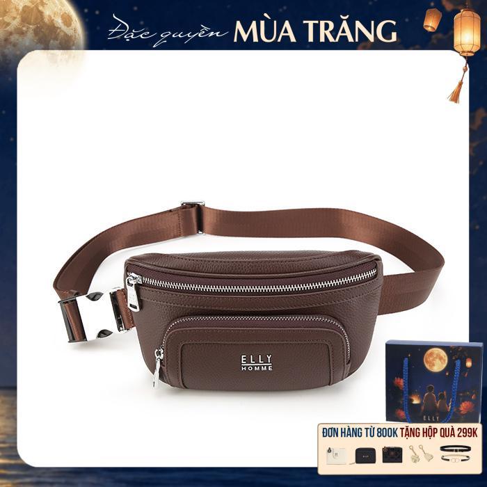 Túi bao tử nam da thật ELLY HOMME ETM17 cao cấp chính hãng