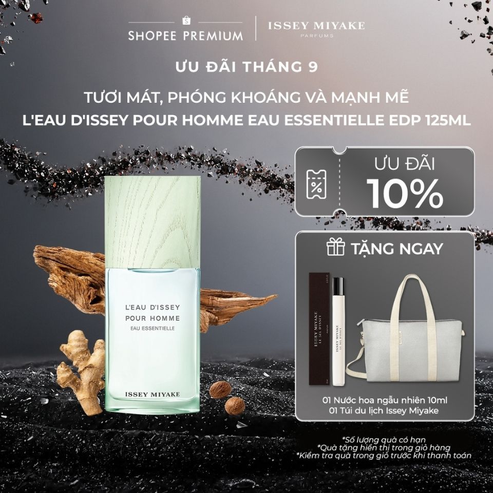 Nước hoa nam Issey Miyake L'Eau d'Issey Pour Homme Eau Essentielle Eau de Parfum 125ml