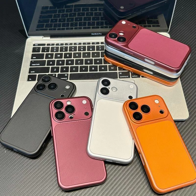 Thay đổi sang iPhone 18 Pro Max cho 17 16 15 14 13 12 Pro Ốp lưng bảo vệ ống kính máy ảnh đầy đủ cove da mờ sang trọng chống sốc Mặt sau bảo vệ