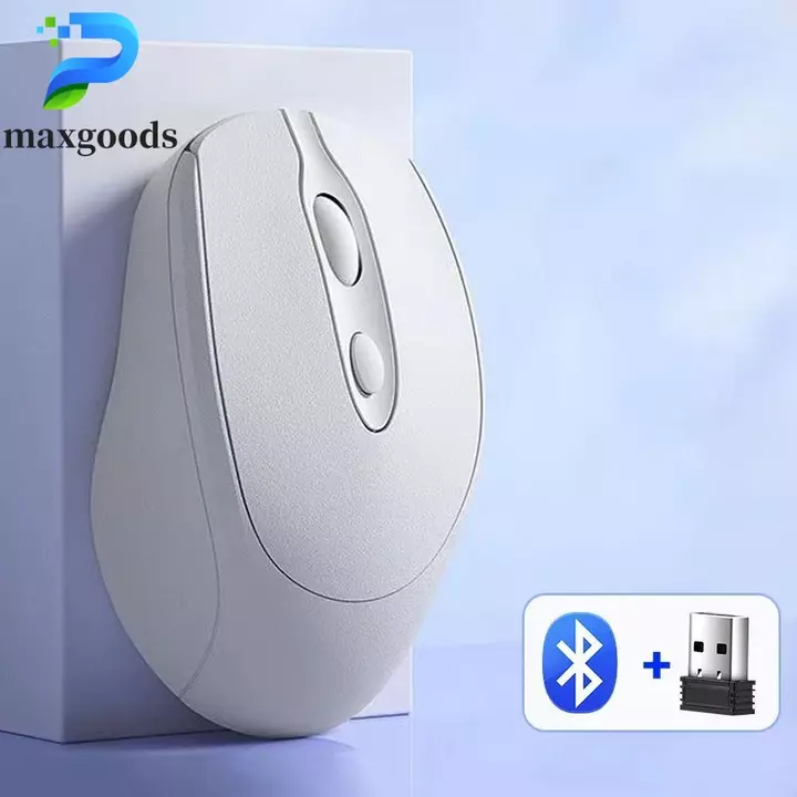 Chuột không dây MAXGOODS Macaron, Chuột không dây công thái học có thể sạc lại 2.4Ghz + BT5.0, Chuột chơi game Chuột không dây Morandi di động tiện lợi Văn phòng / Nhà