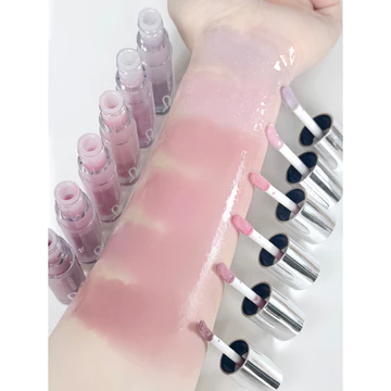 Môi thủy tinh màu tím hương vị cổ xưa!Đen Thỏ Son Bóng AI01 Tương Lai Tím Son Bóng Nước Son Môi Son Bóng Dưỡng Ẩm Dầu Môi