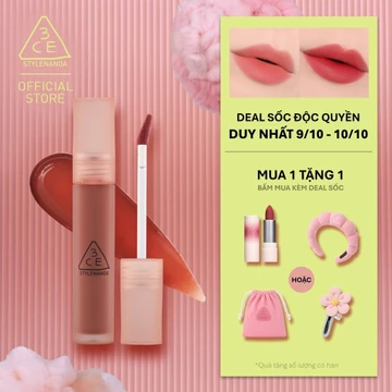 Son Kem Lì 3CE Blur Water Tint Mịn Môi Mờ Ảo, Không Lem, Lâu Trôi, Che Phủ Rãnh Môi, Bền Màu, Nhẹ Môi