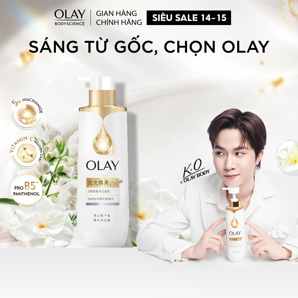[MỚI] Sữa tắm sáng da Olay B3, với 60% tinh chất dưỡng da chuyên sâu 500g