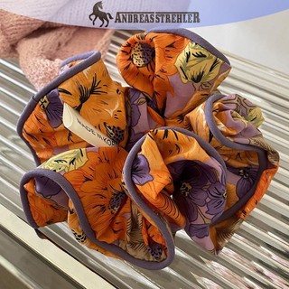Onetimingfine Thời Trang Hàn Quốc Hoa Scrunchies Nữ Cô Gái Tóc Co Giãn Dây Cao Su Phụ Kiện Dây Buộc Tóc Dây Mũ Đội Đầu VN