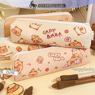Onetimingfine Hoạt Hình Thời Trang Canvas Capybara Gấu Trúc Túi Đựng Bút Chì Dễ Thương Sáng Tạo Văn Phòng Phẩm Hộp Đựng Dung Tích Lớn Hộp Đựng Bút Chì Đồ Dùng Học Tập VN
