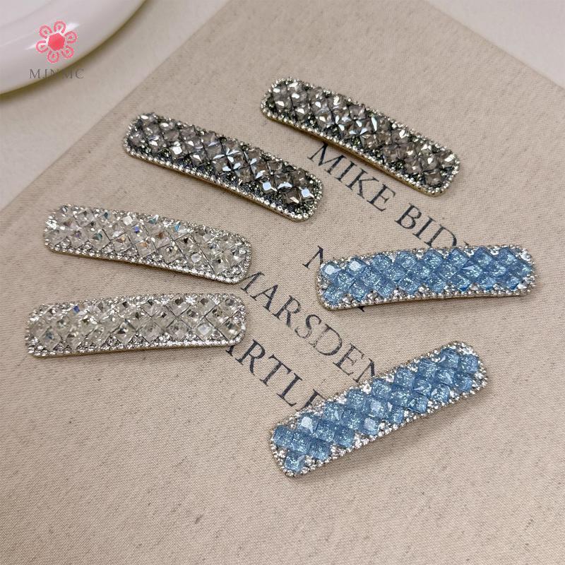 Kẹp tóc pha lê sang trọng với đá zircon đa sắc, phụ kiện thời trang mới