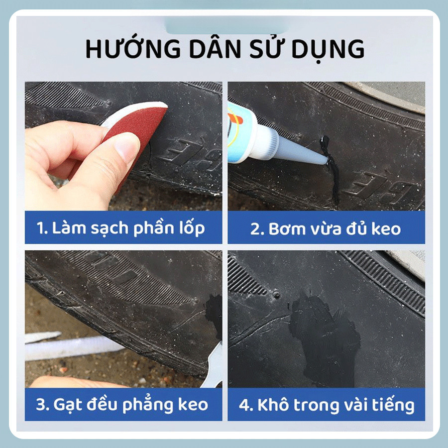 【COD】"Keo trám vá lốp công nghệ Nhật Bản cao cấp với khả năng đàn hồi vượt trội và chịu nhiệt độ cao cho mọi loại lốp xe