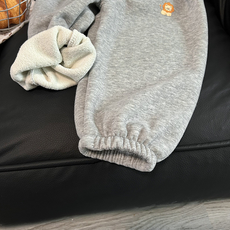 ​​Trẻ Em Lông Cừu-Fleece Sweatpants Thu Đông Bên Ngoài Mặc Dày Sweatpants 80-140 Kích Thước​​ 7WCK