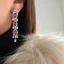 Thời Trang Hàn Quốc Tinh Tế Phong Cách Dài Tính Khí Bông Tai Zircon Sang Trọng Bán Buôn