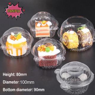 [PNPIA] 50 Cốc Hộp Bánh Nhựa Trong Suốt Mèo Con Tai Hộp Bánh Tròn PVC Vỉ Hộp West Point VN