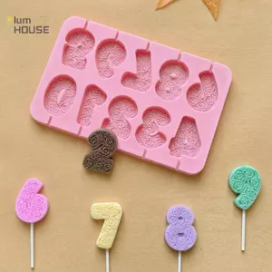 PlumHOUSE Khuôn Silicon Cho DIY Sinh Nhật Số Nến Làm Bánh Hoa Hồng Trang Trí Khuôn Có Thể Tái Sử Dụng Chống Dính Nến Sô Cô La Dụng Cụ Nướng Bánh VN