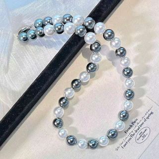 [N1143] Vòng Tay, Vòng Cổ, Dây Chuyền Mix Ngọc Nhân Tạo Màu Xanh- Xám, Trẻ Trung Thanh Lịch Cho Nữ - DAISYN