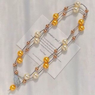 [N1111] Vòng Cổ Ngọc Trai Mặt Đá Lá Trẻ Trung Sang Trọng Phù Hợp Với Nhiều Dịp - DAISYN
