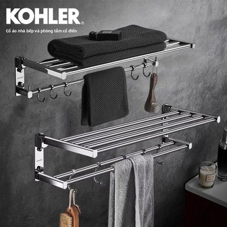 【 KOHLER 】Giá treo khăn tắm bằng đồng không cần khoan, giá treo khăn tắm bằng đồng, giá đỡ trưng bày, giá lưu trữ phòng