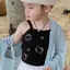 Trẻ em (90-130) Áo Vest kim cương nóng hoạt hình mùa hè Phong cách mới in họa tiết da báo thời trang ngọt ngào cay ngắn