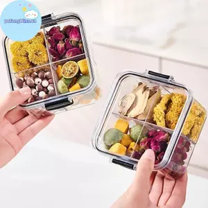 Pufangbliss Nhà Bếp Kín Hơi Bảo Quản Thực Phẩm Bình BPA Free Trong Suốt Kín Hộp Đựng Đồ Nướng Bánh Hạt Trà Trái Cây Khô VN