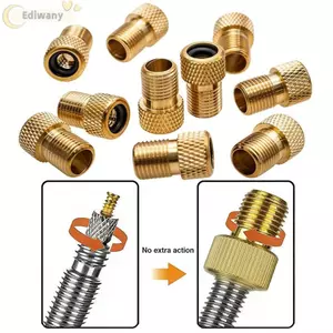 Bộ chuyển đổi EDIWANY Presta sang Schrader, Bộ chuyển đổi van xe đạp nhẹ bằng đồng, Bộ chuyển đổi F / V sang A / V màu vàng