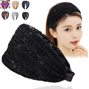 Dây buộc tóc lưới ren RTJIFSS, Vòng buộc tóc bên rộng đàn hồi chống trượt, Phụ kiện tóc thanh lịch Mũ nón rỗng dành cho nữ Băng đô ren cho nữ Cô gái