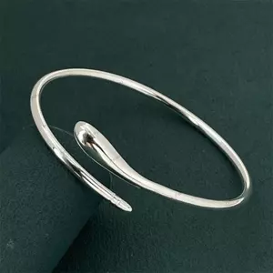 Vòng tay rắn PYCOU, Vòng tay mở màu bạc có thể điều chỉnh mở, Phụ kiện Vòng tay quyến rũ đa năng Đeo hàng ngày