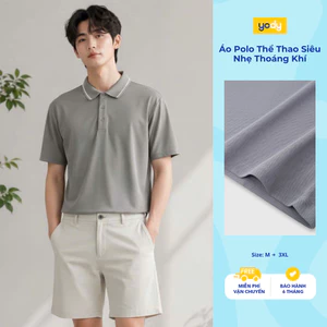 Áo Polo Yody Nam Thể Thao Siêu Nhẹ Thoáng Khí Thoải Mái Vận Động MAPO26A018