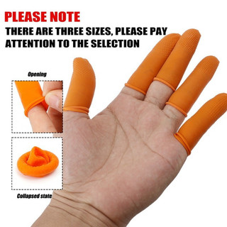 20 / 60 / 100 Cái Vỏ bảo vệ đầu ngón tay bằng cao su chống trượt / Ngón tay cao su tự nhiên dùng một lần
