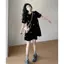 Đầm thời trang nơ cao cấp cho chị béo mùa hè Nữ phong cách mong muốn tinh khiết hơn Nhìn Plus Size Đầm hợp thời trang