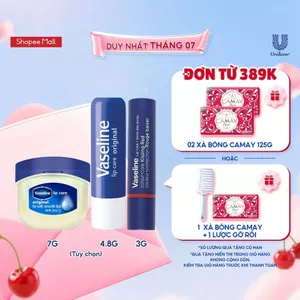 Combo son môi Vaseline Cool gồm: Son dưỡng dạng thỏi 4.8g và Sáp dưỡng hũ 7g và Son Colour Care 3g (Tuỳ chọn)