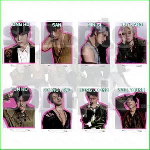 HT3 ATEEZ SAN MINGI SEONGHWA Thành Viên Acrylic Standee Kpop Thần Tượng Ảnh Để Bàn Đứng Merch TH3