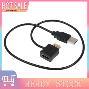 < CarFashion > Đầu nối nam sang nữ tương thích HDMI Bộ mở rộng bộ chia cáp sạc USB 20