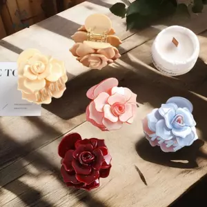 Sweet Camellia Rose Acetate Vuốt Tóc Dòng Hoa Vuốt Kẹp INS Kẹp Tóc Hợp Thời Trang Cho Nữ Bé Gái Phụ Kiện Tóc [Mina]