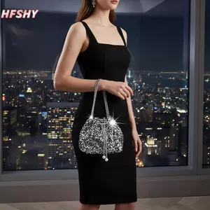 HFSHY Nữ Sequin Buet Túi Thiết Kế Mới Thời Trang Túi Xách Đeo Vai Đơn Cho Gia Đình Ăn Tối Ngày Lễ Tiệc VN