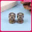 JASMINE 1 Đồng Thau DIY Túi Bule Túi Xách Đầu Tròn Lo Bule Da Thủ Công May Phần Cứng Túi Khóa Lo Phụ Kiện JASMINE