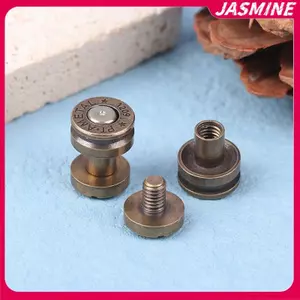 JASMINE 1 Đồng Thau DIY Túi Bule Túi Xách Đầu Tròn Lo Bule Da Thủ Công May Phần Cứng Túi Khóa Lo Phụ Kiện JASMINE