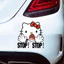 Nhãn dán xe hơi kitty Cat Trang trí cơ thể Nhãn dán cơ thể Sáng tạo độc đáo STOP Nhãn dán hoạt hình chống nước