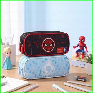 HT3 Người Nhện FROZEN Hộp Đựng Bút Sinh Viên Túi Hoạt Hình Trẻ Em Dung Tích Lớn Văn Phòng Phẩm Túi TH3