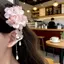 SHUPUN Vải Ngọt Ngào Kẹp Tóc Hoa, Phụ Kiện Tóc Tua Rua Cao Cấp Kẹp Tóc, Thời Trang Thanh Lịch Nữ Bên Kẹp Mũ Cô Dâu