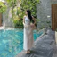 Chân váy LINEN THÔ dáng dài 88cm có lót trong (ẢNH OLDSCHOOL) Hàng đẹp - - Hieuvy Botique
