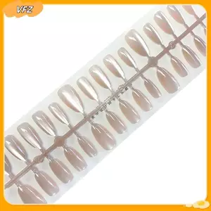 VFZ 30 Cái / lốc Bấm Ngắn Trên Móng Tay Mắt Mèo Ballerina Nguyên Chất Trang Trí Có Thể Đeo Móng Tay Giả Full Cover Đầu Móng Tay Nghệ Thuật Louislifecool