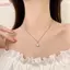 HFSHY Dainty Mặt Dây Đá Zircon Đơn Thép Titan Nelace Trang Sức Không Phai Màu Thanh Lịch Cho Nữ Công Sở Mặc VN