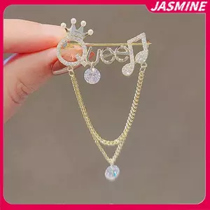 JASMINE Kim Cương Giả Nữ Hoàng Thái Thiên Thần Tiếng Anh Chữ sel Trâm Cài Cho Nữ Phụ Kiện Thời Trang Hijab Pin Trang Sức Quà Tặng JASMINE