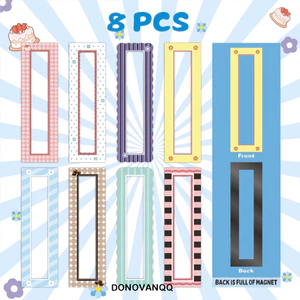Bộ khung ảnh DONOVANQQ, Khung ảnh tủ lạnh đầy màu sắc DIY, Trang trí nhà cửa Khung dọc sáng tạo chống trầy xước Giá đỡ ảnh Trang trí tủ lạnh