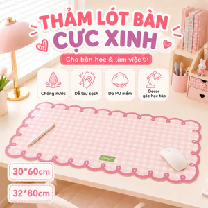 thảm trải bàn làm việc chống nước miếng lót chuột cỡ lớn da hai mặt cao cấp 1.5mm chống ồn ký túc xá học sinh sinh viên 35x80cm
