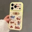 Ốp điện thoại Acrylic hoạt hình Dreaming Puppy cho IPhone 16 15 14 17 Pro Max Vỏ bảo vệ chống sốc