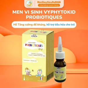 Men Vi Sinh VYPHYTOKID PROBIOTIQUES 10ml với ống nhỏ giọt tiện lợi, hỗ trợ tiêu hóa hiệu quả.