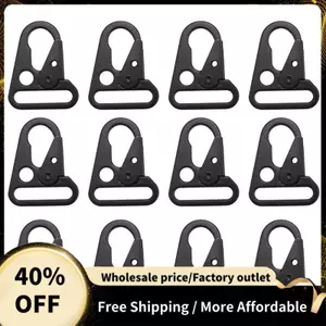 12 Miếng Mở Rộng Miệng Kẹp Sling Clasp Olecranon Móc Cho Móc Khóa Móc Treo Túi Ngoài Trời Màu Đen Phù Hợp Với Nữ Hoặc Nam Sử Dụng Ngoài Trời Của Bạn Tận Hưởng Chuyến Đi Thư Giãn