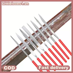 Littleloves1 10 Cái Kim Cương Bộ Tập Tin 3x140mm Kim Mini Bộ Tập Tin Cho Đá Thủy Tinh Kim Loại Khắc Thủ Công Dụng Cụ Cầm Tay Bộ Kim Tập Tin VN