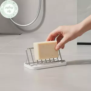 Hộp đựng xà phòng PUSKY có hệ thống thoát nước Tiết kiệm không gian Phòng tắm Mặt bàn Sắp xếp Ra VN
