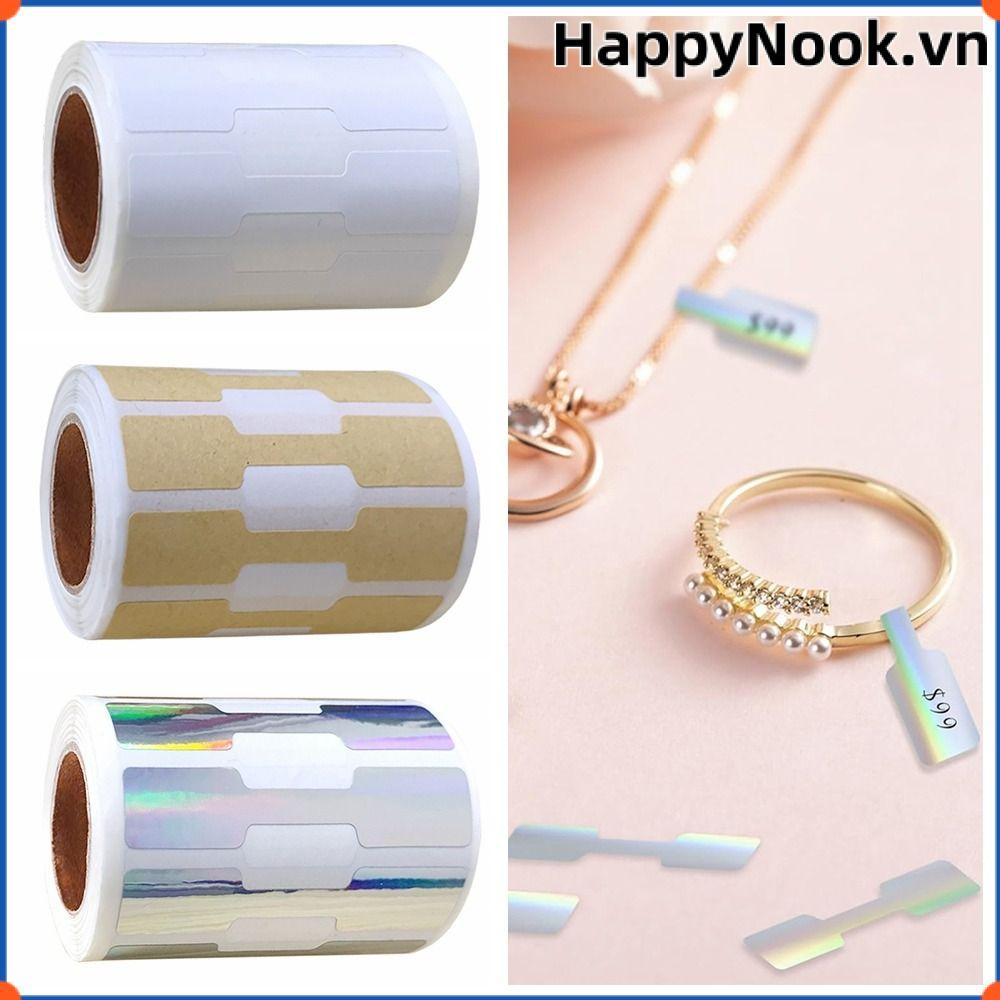HAPPYNOOK 500 Chiếc Vòng Cổ Giá Thẻ, Dụng Cụ Trưng Bày Trống Trang Sức Giá Nhãn, Giấy Kraft Nhiều Màu Vòng Tay Handmade Hangtags