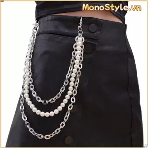 Dây Xích Eo MONOSTYLE, Dây Xích Thắt Lưng Nhiều Lớp Thông Thường, Kim Loại Punk Hip-hop Lớp Dây Xích Quần Áo Phụ Kiện